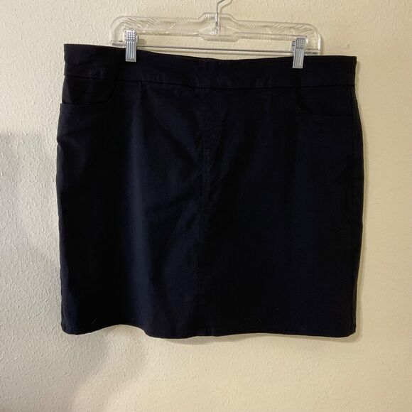 Soft Surroundings Go Lively Skort Plus sz 1X  Black Zippered & Stretchy - Picture 1 of 10